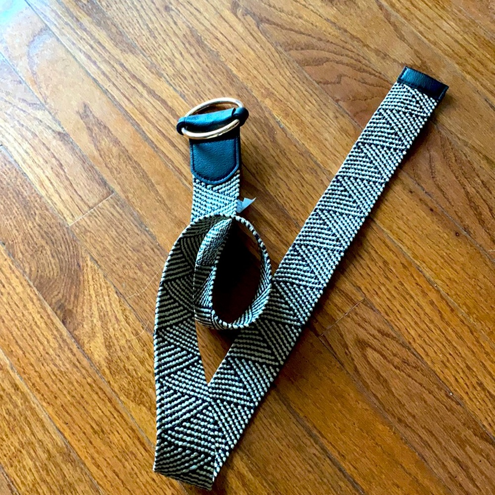 Loft black and white belt L